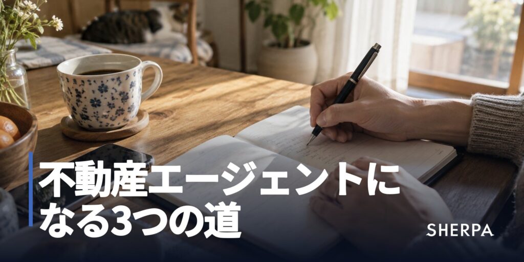 不動産エージェントになる3つの道